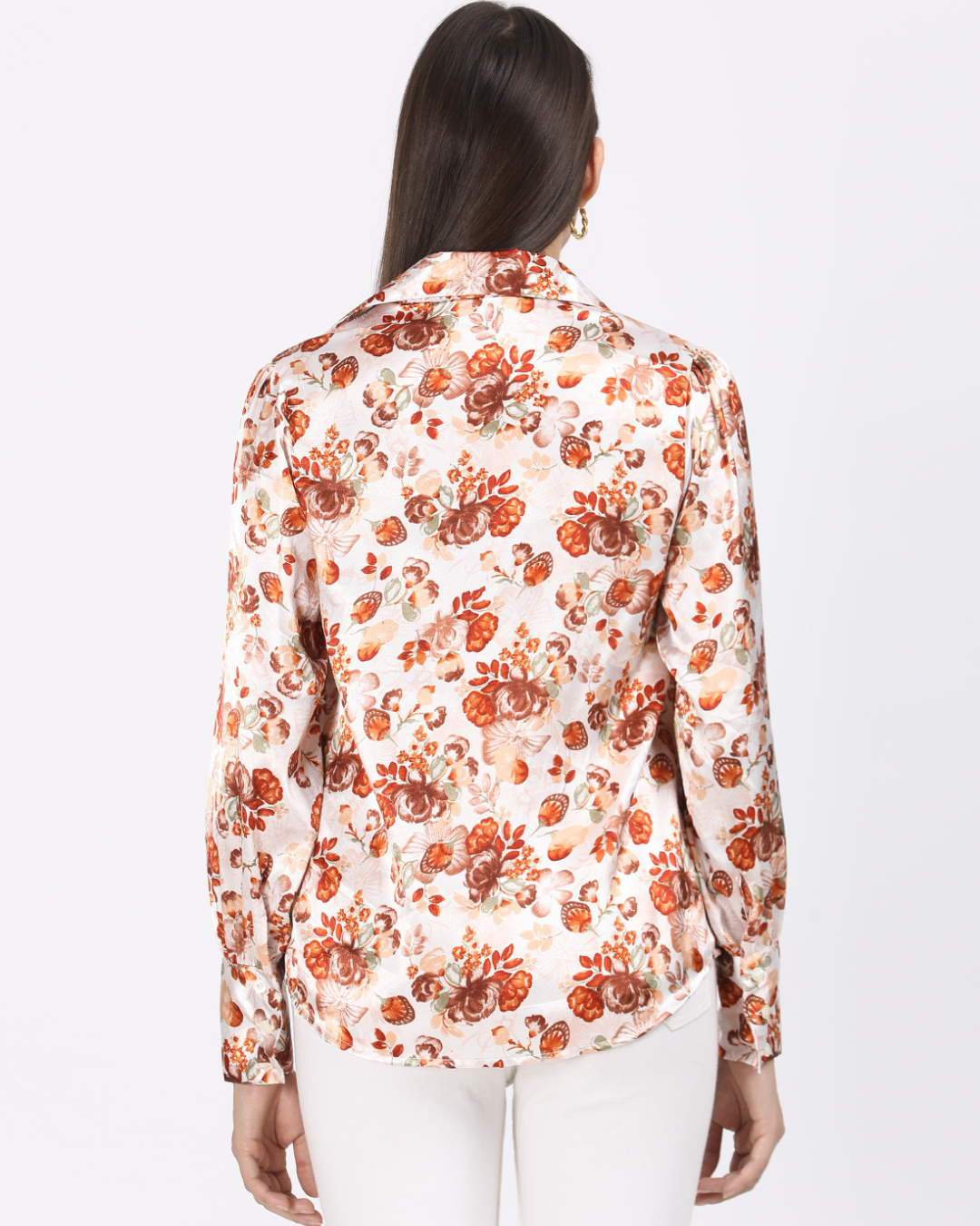 Satin Floral Printed shirt