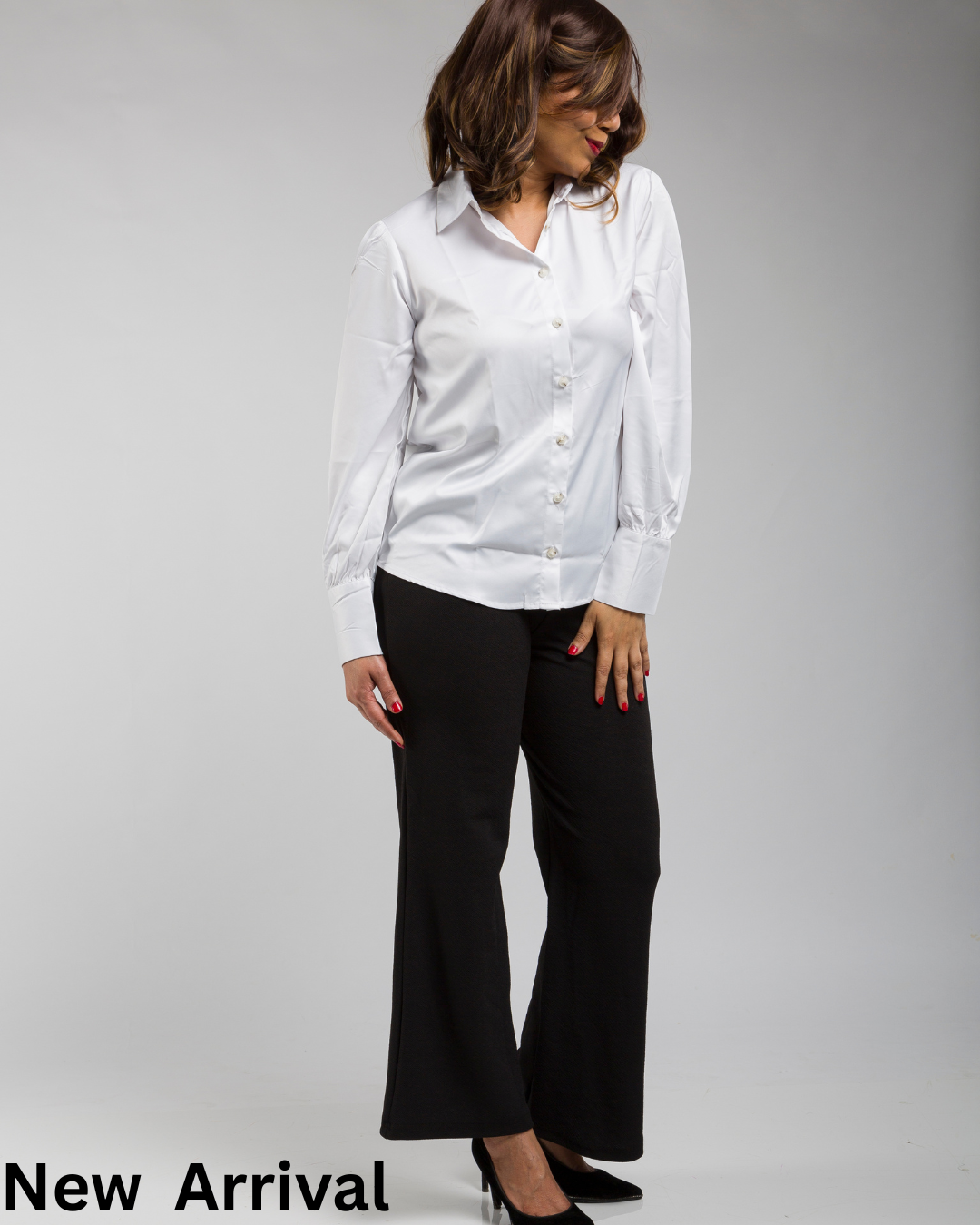 Timeless Elegance White Satin Perfection Shirt