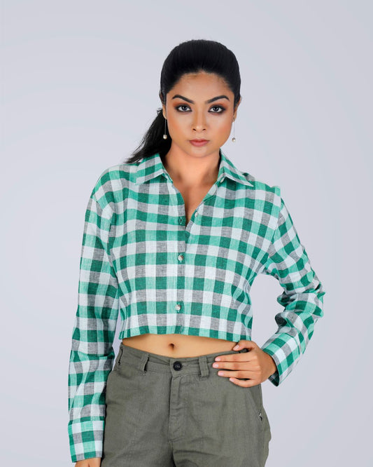 Scottish Check Plaid Crop Top