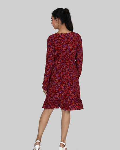 V Neck Dress in Ditsy Flower print (Copy)