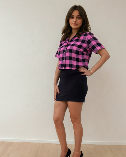 Short Sleeve Slim fit Crop Top