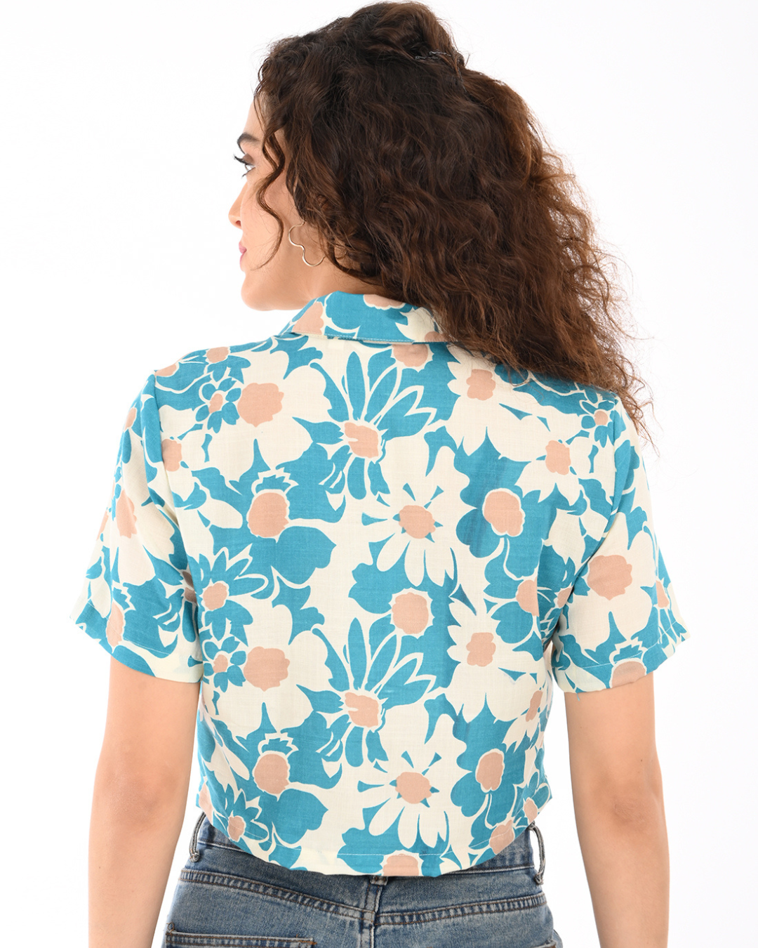 Floral Frenzy Cotton Crop Top