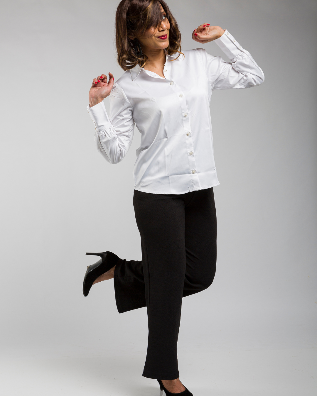 Timeless Elegance White Satin Perfection Shirt
