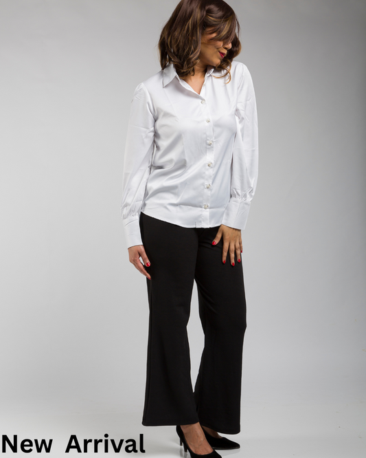 Timeless Elegance White Satin Perfection Shirt