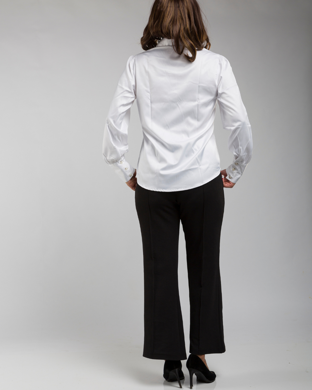 Timeless Elegance White Satin Perfection Shirt