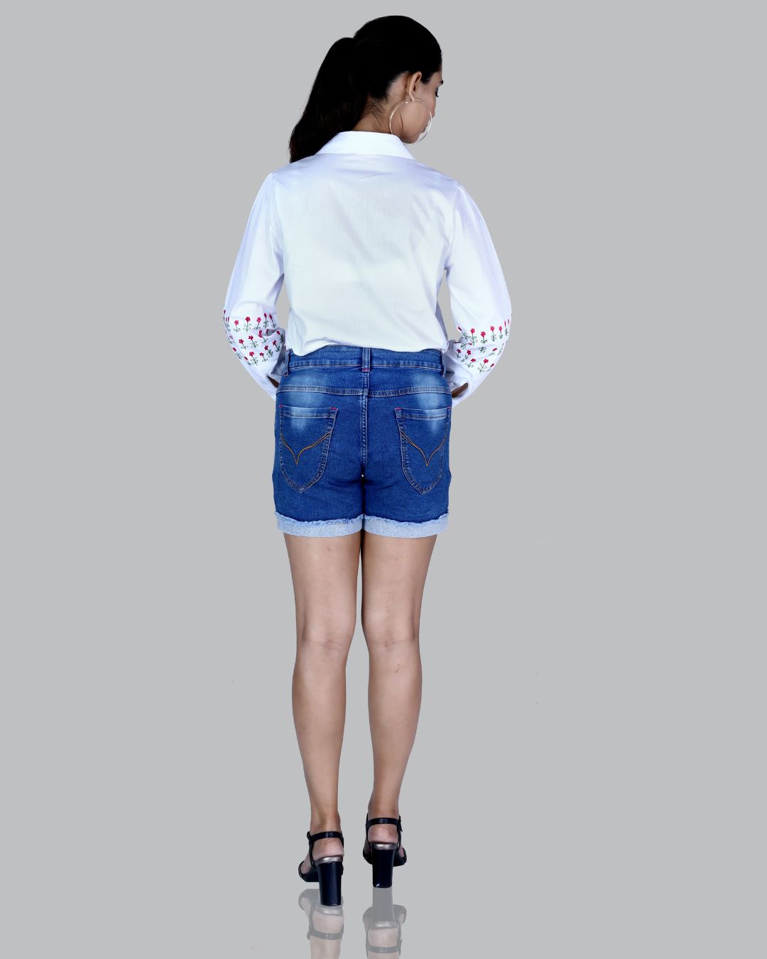 Cotton Long sleeve shirt with Embroidery