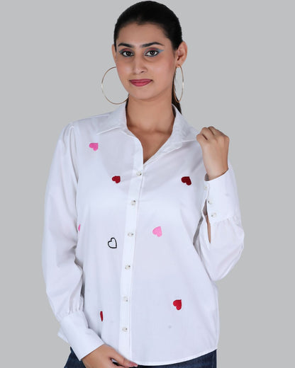 Cotton Long sleeve shirt with Embroidery