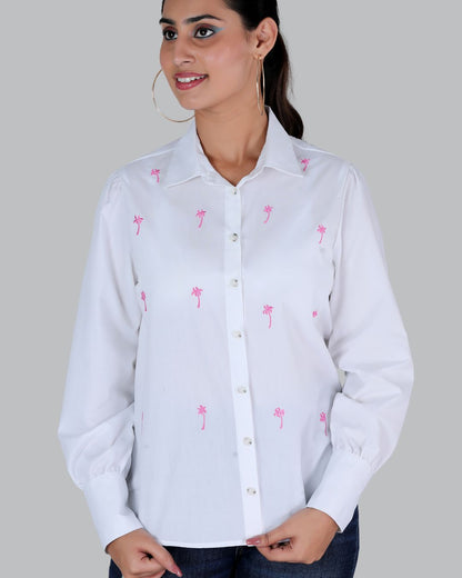 Cotton Long sleeve shirt with Embroidery