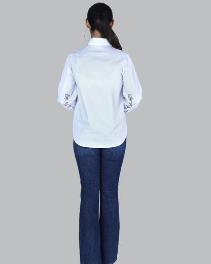 Cotton Long sleeve shirt with Embroidery