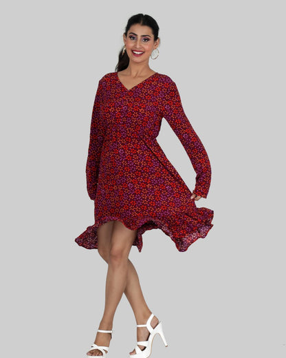 V Neck Dress in Ditsy Flower print (Copy)